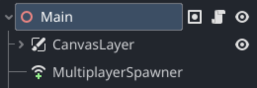 The newly created MultiplayerSpawner node