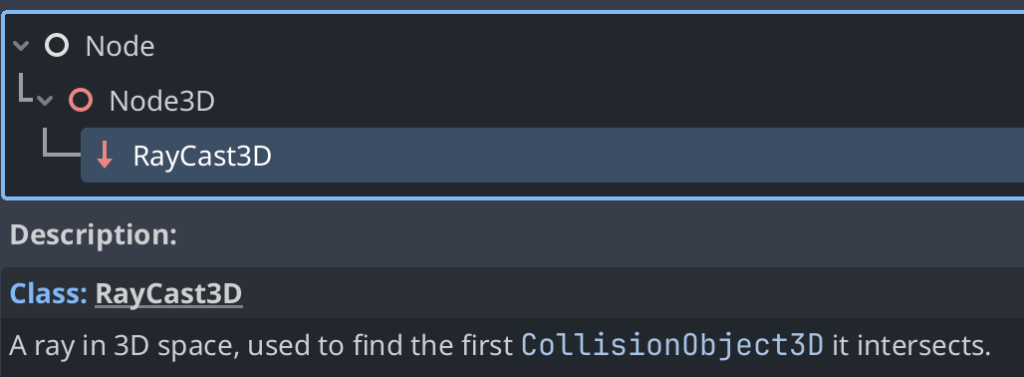 Creating a RayCast3D node