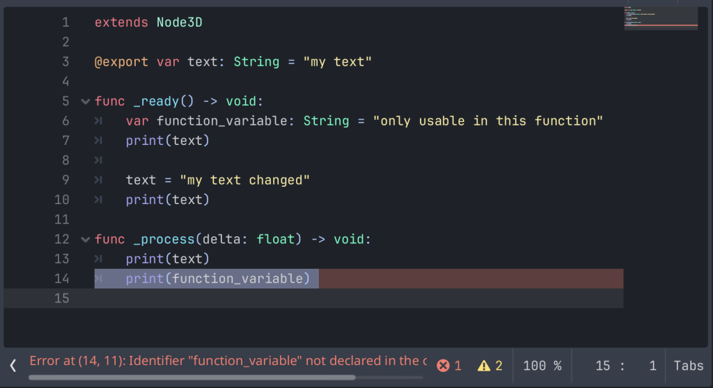 The engine showing an error as function_variable is not in this function