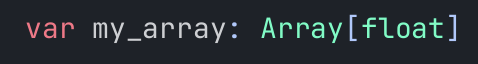 Declaring a statically typed array of floats