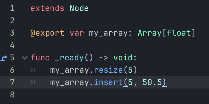 resizing the array then inserting the value into the index