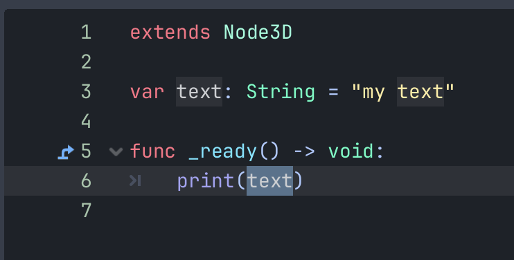 Printing our text variable value to the output log