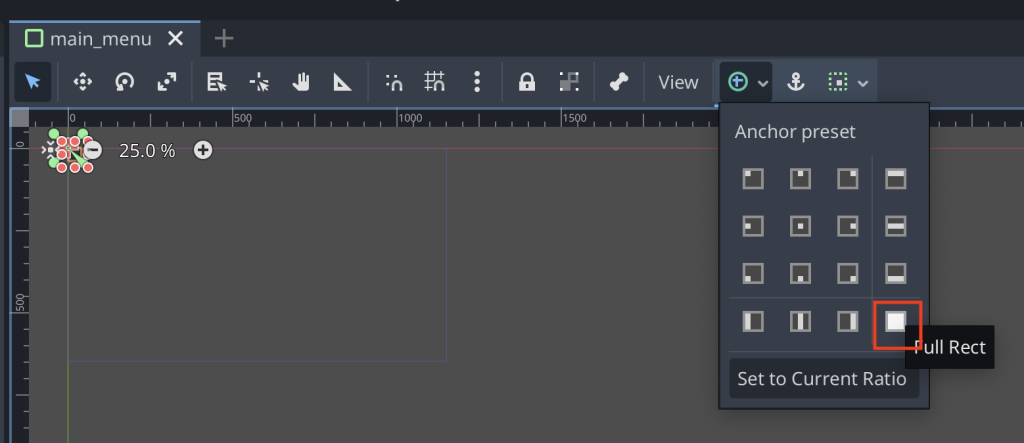 Resizing the node to Full Rect