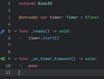 The newly generated function from connecting to the timeout signal