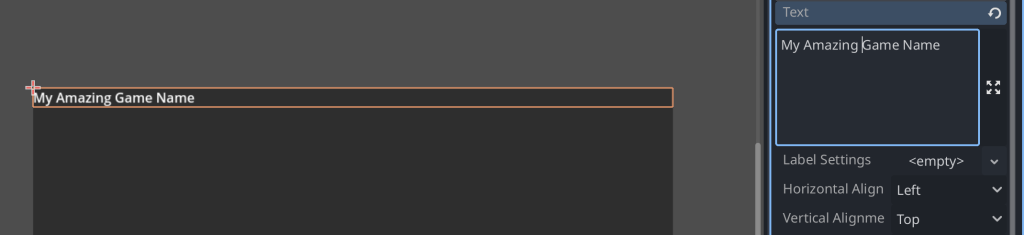 Setting the label text