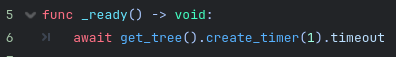 A one line way of waiting a specific amount of time in your code