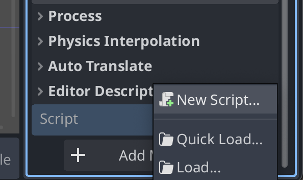Adding a new script