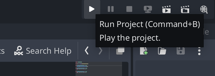 Running the game to verify the main scene change