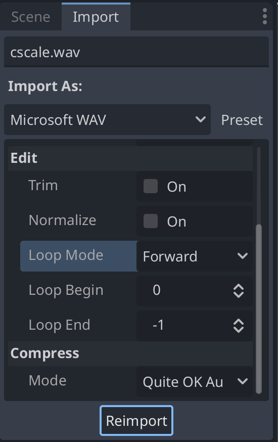 Looping the sound