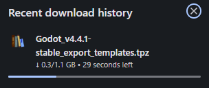 The download has started