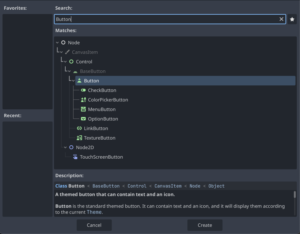 Adding a new button node