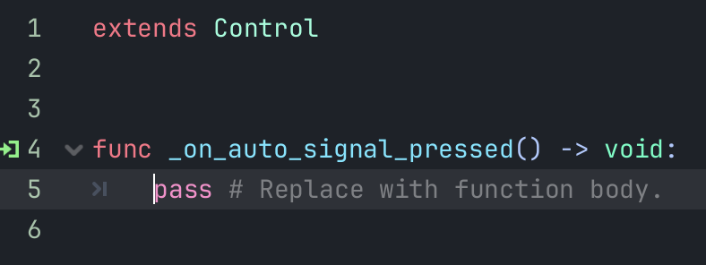 The newly created function