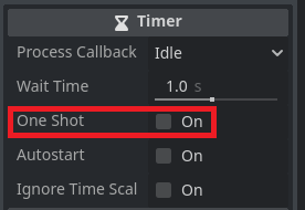 Explaining the One shot value of the timer