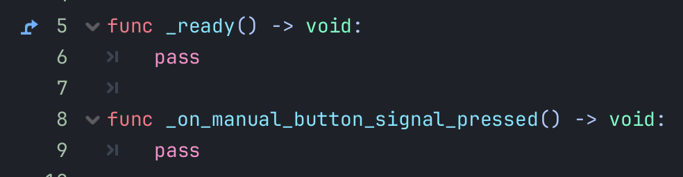 Making a new function for the manually connected button signal