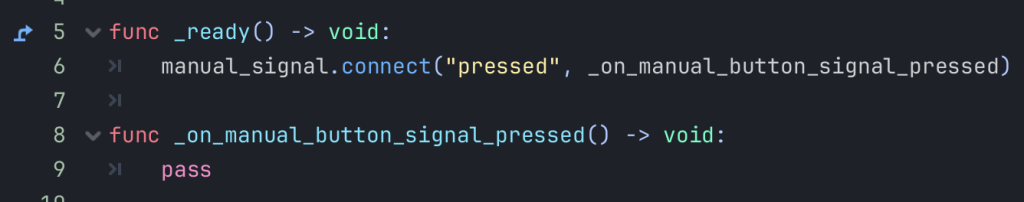 Connecting our button's pressed signal to our function