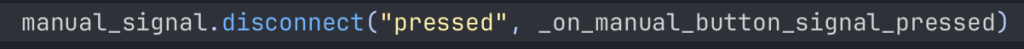 The code to disconnect a signal function