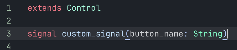 adding optional parameters to the signal declaration