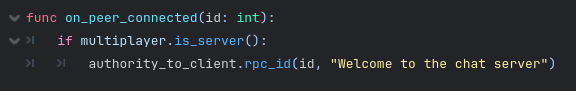 Sending "Welcome to the chat server" to the newly connected client